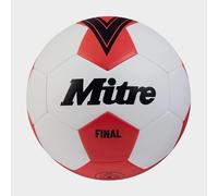 Mitre Football Final Recreational – Perfect for Kids, Football Gift – White/Bib Red, Size 5