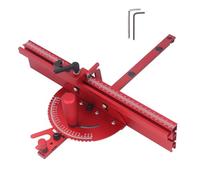 Mitre Gauge for Table Saw, Saw Accessories Mitre Stop, Standard Slot 19 x 9.5 mm, Table Saw Stop with 27 Angle Stops, 40 cm Grid and Removable Disc, for 30/45 mm T-Slot Rail
