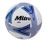 Mitre Impel L30P Football, Highly Durable, Shape Retention, For All Ages, White, Blue, Black, Size Ball 4