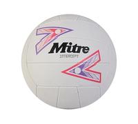 Mitre Netball Intercept – Soft-Feel, Durable Design – White/Purple/Pink Size 5