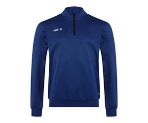 Mitre Junior Edge 1/4 Zip Top | Football Training Kit | Performance Tracksuit Top, Navy, Small Youth