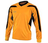 Mitre Kids Frequency Football Match Day Shirt - Amb/Blk Small