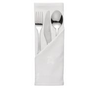 Mitre Luxury Luxor Cotton Napkins Ivy Leaf White 450 x 450mm (Pack of 10) - HB55
