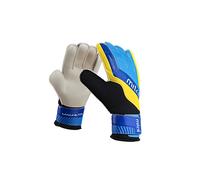 Mitre Magnetite Goalkeeper Gloves | Be Football Match Ready | Extra Comfort, Black/Blue/Yellow, Size 7