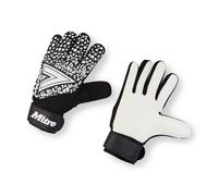 Mitre Magnetite Junior Goalkeeper Gloves | Be Football Match Ready | Extra Comfort, Black/White, Size 6