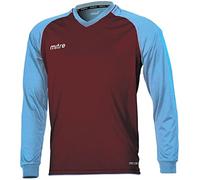 Mitre Men Cabrio Football Match Day Shirt - Maroon/Sky, Small