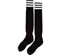 Mitre Junior Mercury 3 Stripe Football Socks | Football Team Kit | Lightweight Long Sock | Breathable Sports Sock, Black/White, Mini (12 UK Child - 2 UK)