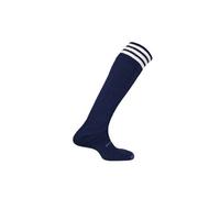 Mitre Junior Mercury 3 Stripe Football Socks | Football Team Kit | Lightweight Long Sock | Breathable Sports Sock, Navy/White, Junior (3 UK - 6 UK)
