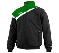 Mitre Men's Polarize Football Waterproof Tracksuit Rain Jacket Top - Black/Emerald/White, X-Small