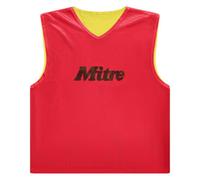 Mitre Mens Pro Logo Reversible Training Bib Red/yellow (Xs-S)