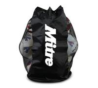 Mitre Nylon Ball Bag Black Up to 12 Balls