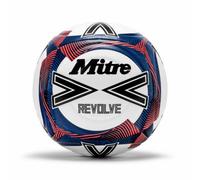 Mitre Revolve Football Size 5 White Training Ball Durable Mid Level Performance Eva Foam Soft Touch Vimini Grip Control
