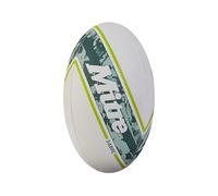Mitre Sabre D4P Rugby Ball | Extra Strong Lining | Full Weight | Hugely Popular, White/Mint/Lime, 4