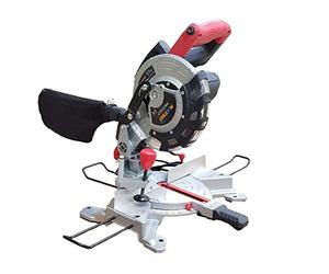 Mitre Saw, KATSU Compound Sliding Mitre Saw 210mm with 24T TCT Blade, 230V 1700W Multi-Purpose Wood Frame Cutting Machine 101502