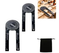 Mitre Saw Protractor, Aluminum Alloy Mitre Angle Finder (2pc) | Crown Molding Angle Finder, 360°Dual-Scale Tool Transfers Corner Angles with no Math for Trim Cuts