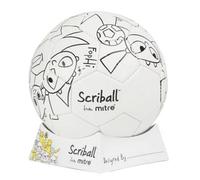 Mitre Scriball Football Black/white (One Size)