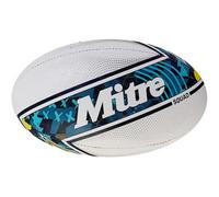 Mitre Squad Rugby Ball White/navy/teal (5)