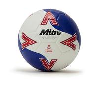 Mitre Training FA Cup Football | High Performance Training Ball | Extra Durable Design, White/Blue/Red, 5 UK
