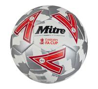 Mitre Training FA Cup Unisex Football WhiteSilverRed 5