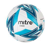 Mitre Ultimatch Football, Enhanced Control, Extra Durability, Added Accuracy, Ball, White/Blue, 5