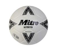 Mitre Ultimatch Futsal Football White/black/silver (4)