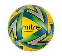Mitre Ultimatch One Football, Enhanced Control, Extra Durability, Added Accuracy, Ball, Yellow|Silver|Pitch Green|Black, 4