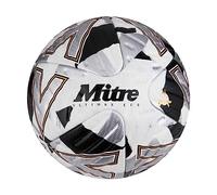 Mitre Ultimax Evo Football | Professional Ball | Responsive Hyperfoam Technology, White/Silver/Black, 5