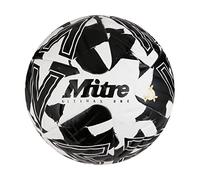 Mitre Ultimax One Football | Hyperflow Grooves | Match Ball, White/Black, 5