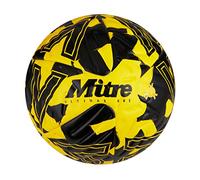 Mitre Ultimax One Football | Hyperflow Grooves | Match Ball, Yellow/Black, 5