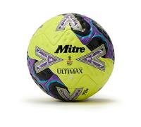 Mitre Ultimax Pro Women's FA Cup Football | Official Adobe WFA Cup Match Ball | Vibe Lime Design | Hyperfoam Cushioning | Elite Performance Ball, Green/Purple/Black, 5 UK