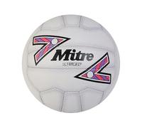 Mitre Ultragrip Netball | All Conditions Ball | Popular Style | Durable Design, White/Black/Purple, 5