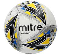 Mitre Unisex Delta Max Professional Football, White/Yellow/Blue, Size 5