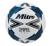Mitre Unisex Soccer Ball Impel, 2 Size, 1 Piece, White/Black/Tidal Teal, All-Weather, Updated Design