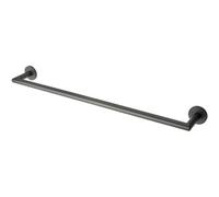 Mitred Bathroom Single Towel Rail Concealed Fix 600mm Centres Matt Black