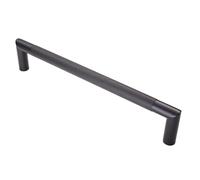 Mitred Knurled Pull Handle Range Contemporary Textured Pull Handles for Timber Metal and Composite Door Applications (Matt Black, 300mm Centres)