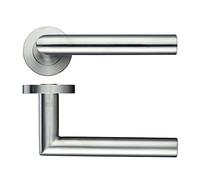Mitred Lever 19mm Screw on Rose (Sprung) in Stainless Steel ZPS010SS