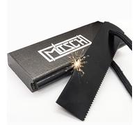 MITSCH Fire Steel with Magnesium Block - Professional Outdoor Fire Starter for Bushcraft, Survival & Camping - Strong Sparks - Emergency Equipment + Scraper & Paracord