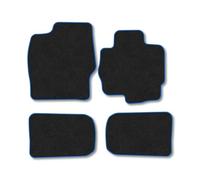 Mitsubishi Colt (2004-2009) Car Mats Accessories Tailored Fit Carpet Floor Mats Non Slip Blue Trim Full Coverage Compatible Accessory Granulated Backing Front Rear Set Anti Slip Hand-Finished