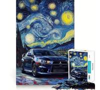 Mitsubishi Evo Starry Night 1000 Pieces Jigsaws Adults Puzzles Mind Exercise Pastime Game Family Play Thoughtful Gift (38x52cm)