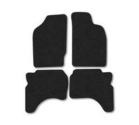 Mitsubishi L200 (1996-2008) [Double Cab] Van Mats Accessories Tailored Fit Carpet Car Floor Mats Non Slip Black Trim Compatible Accessory Anti Slip Full Coverage Granulated Backing Hand-Finished