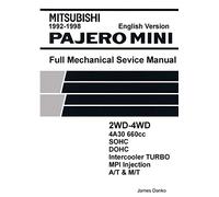 Mitsubishi Pajero Mini 660cc English Mechanical Factory Service Manual
