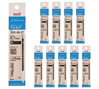 Mitsubishi Pencil SXR8007K.24 10P Ballpoint Pen Refill, Jet Stream Multi-Color Multifunctional, 0.03 inch (0.7 mm), Black, 10 pcs