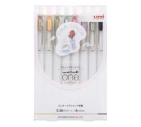 Mitsubishi Pencil UMNS38FC8C Gel Ballpoint Pen Uni-Ball One 0.38 Fica Color Set of 8 Colors