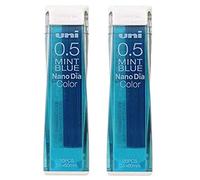 Mitsubishi Pencil Uni Nano Diamond Color Lead 0.5mm Mint Blue Set of 2