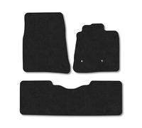 Mitsubishi Shogun (2007+) [SWB] Car Mats Accessories Tailored Fit Carpet Floor Mats Non Slip Black Trim Full Coverage Compatible Accessory Front Rear Set Anti Slip Granulated Backing Clips