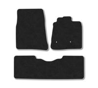 Mitsubishi Shogun (2007+) [SWB] Car Mats Accessories Tailored Fit Carpet Floor Mats Non Slip Grey Trim Accessory Compatible Front Rear Set Anti Slip Full Coverage Granulated Backing Clips