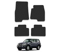 Mitsubishi Shogun D-ID (2000-2007) [SWB] Rubber Car Mats Accessories Tailored Fit Compatible Accessory Waterproof Protection Non-Slip Floor Mats Full Durable Front Rear Set with Clips
