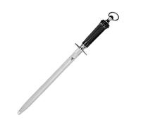 MITSUMOTO SAKARI 10 inch Knife Sharpening Steel, Japanese Flat Honing Rod