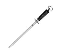 MITSUMOTO SAKARI 10 inch Professional High Carbon Round Sharpening Rod, Knife Sharpening Steel Honing Rod, Japanese Kitchen Knife Sharpener (ABS Handle & Powerful Magnet)
