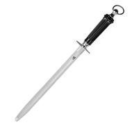 MITSUMOTO SAKARI 12 inch Japanese Diamond Honing Steel, Flat Sharpening Rod